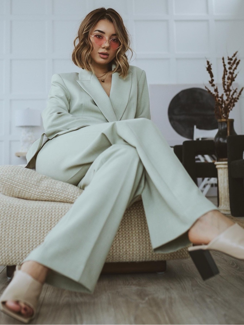 Zara Pale Mint Tailored suit